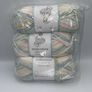Lot of 3 Baby Bee Stork StruckYarn SORBET BALLET NEW 208 Yards Baby